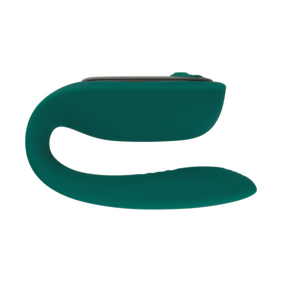 Зеленый гибкий вибратор для пар с пультом ДУ Зеленый гибкий вибратор для пар с пультом ДУ