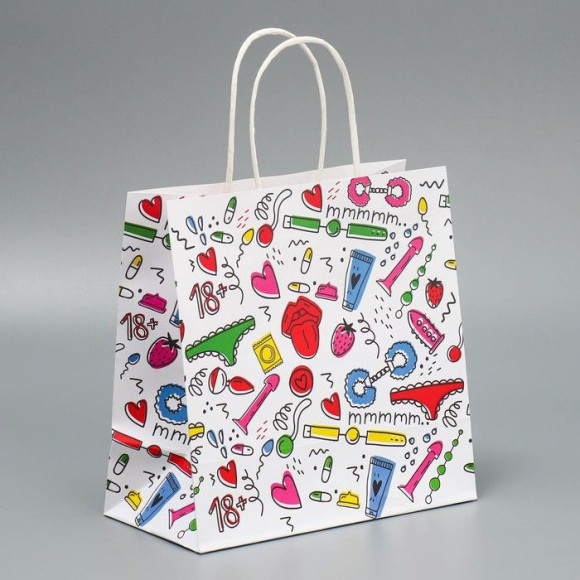 Подарочный крафтовый пакет«18» - 22×22×11 см. Подарочный крафтовый пакет«18» - 22×22×11 см.