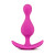 Розовая фигурная анальная пробка Luxe Explore - 11,4 см.