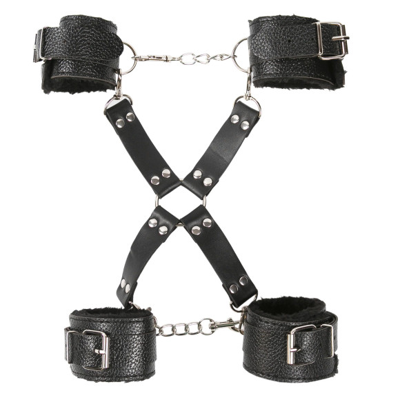 Стильный набор из 10 черных BDSM-девайсов Стильный набор из 10 черных BDSM-девайсов