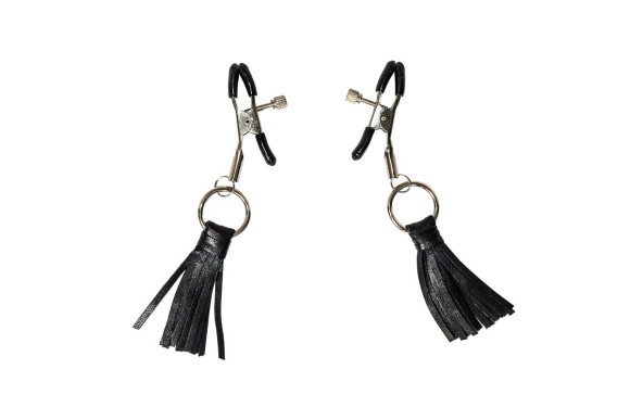 Зажимы на соски Sweet Escape с кожаными кисточками Зажимы на соски Sweet Escape с кожаными кисточками