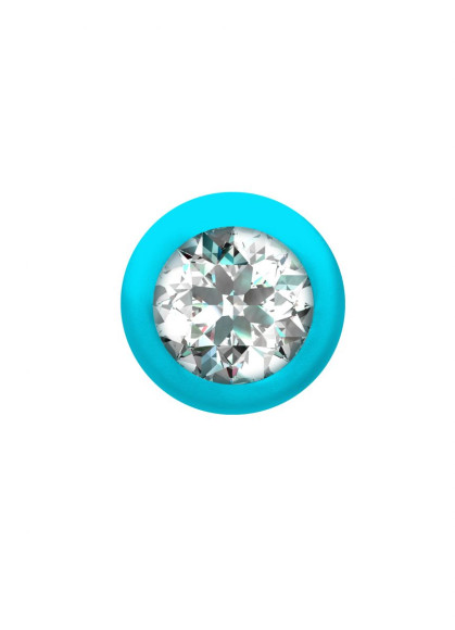 Бирюзовая анальная цепочка с кристаллом Buddy - 17,7 см. Бирюзовая анальная цепочка с кристаллом Buddy - 17,7 см.