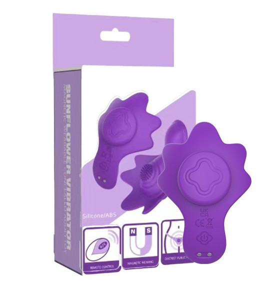 Фиолетовый вибратор в трусики с магнитным держателем Фиолетовый вибратор в трусики с магнитным держателем