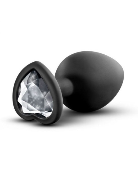 Черная анальная втулка с прозрачным кристаллом Bling Plug Medium - 8,2 см. Черная анальная втулка с прозрачным кристаллом Bling Plug Medium - 8,2 см.