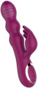 Сливовый вибратор-кролик AN Stamen с массажем бусинами - 22 см.