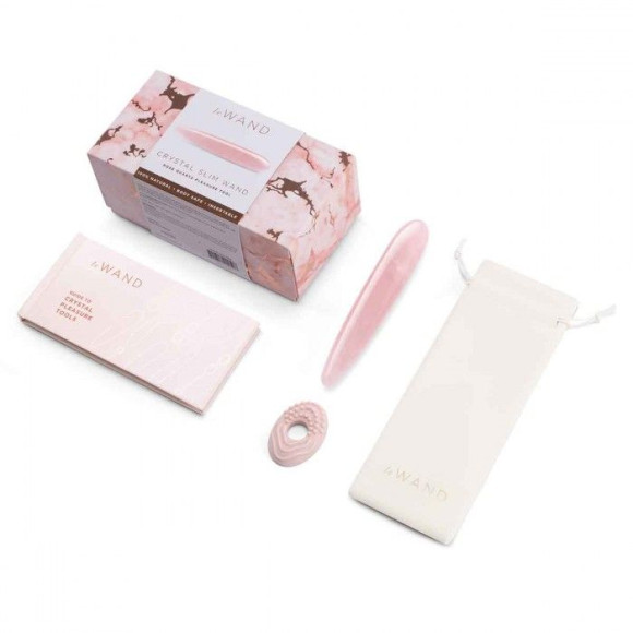 Массажер Le Wand Crystal Slim Wand из розового кварца Массажер Le Wand Crystal Slim Wand из розового кварца