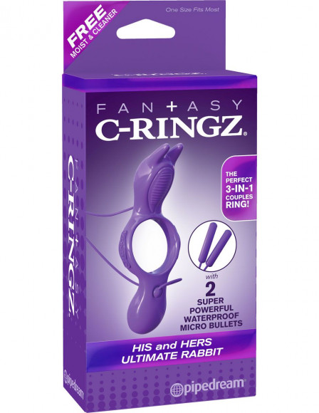 Эрекционное кольцо с вибрацией His And Hers Ultimate Rabbit