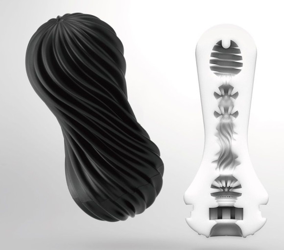 Мастурбатор FLEX Rocky Black с плотным рельефом Мастурбатор FLEX Rocky Black с плотным рельефом