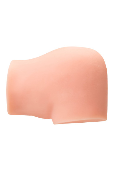 Телесный реалистичный мастурбатор-полуторс с 2 любовными входами