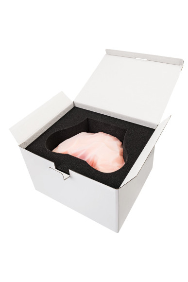 Телесный реалистичный мастурбатор-полуторс с 2 любовными входами