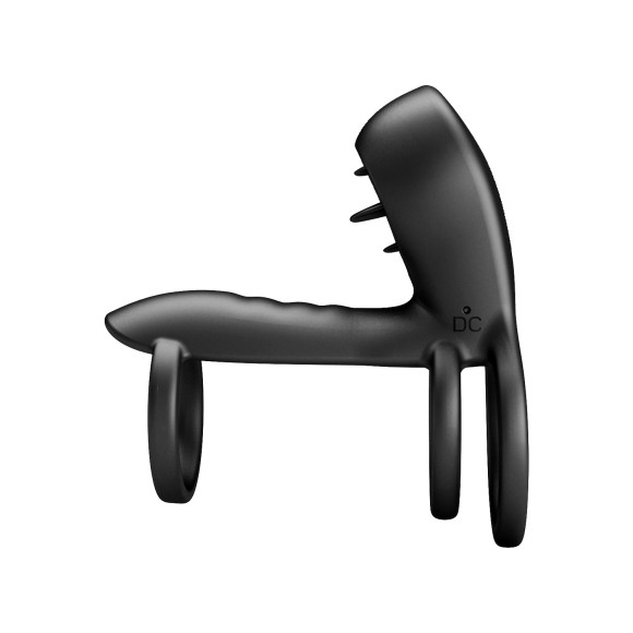 Черная насадка на пенис с 12 режимами вибрации Jammy Черная насадка на пенис с 12 режимами вибрации Jammy