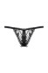 Черные ажурные трусики с вырезом и завязочкой Черные ажурные трусики с вырезом и завязочкой