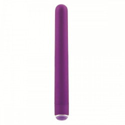Фиолетовый гладкий вибромассажер Body & Soul Desire - 16 см.