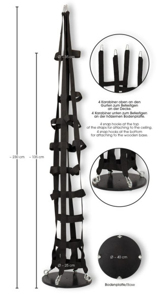 Подвесная клетка из ремешков Hanging strap cage Подвесная клетка из ремешков Hanging strap cage