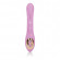Сиреневый вибромассажер со стимуляцией клитора Katharine - 21 см.