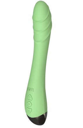 Салатовый изогнутый вибратор Altas - 21 см. Салатовый изогнутый вибратор Altas - 21 см.