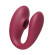 Бордовый вакуумный вибратор для пар Talia с пультом ДУ Бордовый вакуумный вибратор для пар Talia с пультом ДУ
