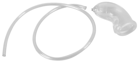 Прозрачная насадка на пенис Piss Play Sleeve для игр с мочеиспусканием Прозрачная насадка на пенис Piss Play Sleeve для игр с мочеиспусканием