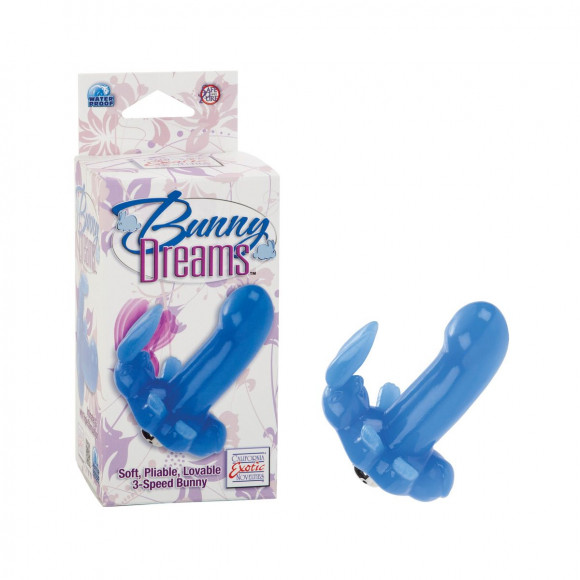 Голубой вибростмулятор в виде кролика Bunny Dreams Голубой вибростмулятор в виде кролика Bunny Dreams
