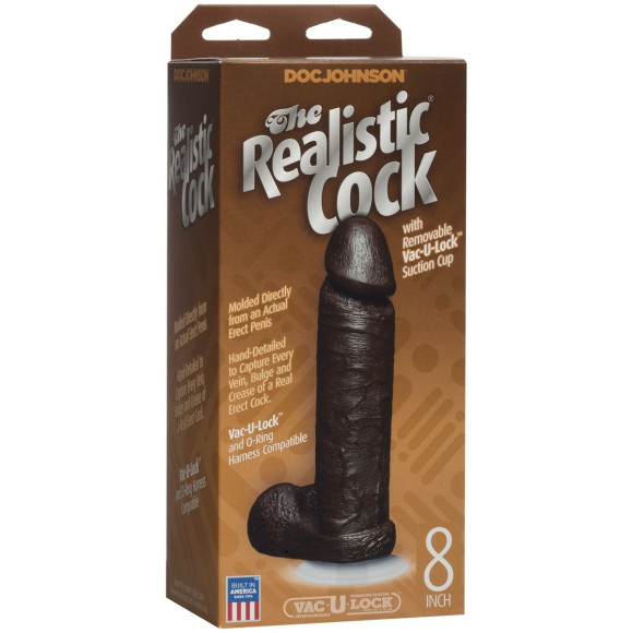 Коричневый фаллоимитатор The Realistic Cock 8” with Removable Vac-U-Lock Suction Cup - 20,57 см. Коричневый фаллоимитатор The Realistic Cock 8” with Removable Vac-U-Lock Suction Cup - 20,57 см.