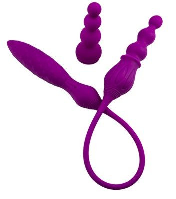 Двухсторонний гибкий вибромассажер 2X+LRS с дистанционным управлением Двухсторонний гибкий вибромассажер 2X+LRS с дистанционным управлением