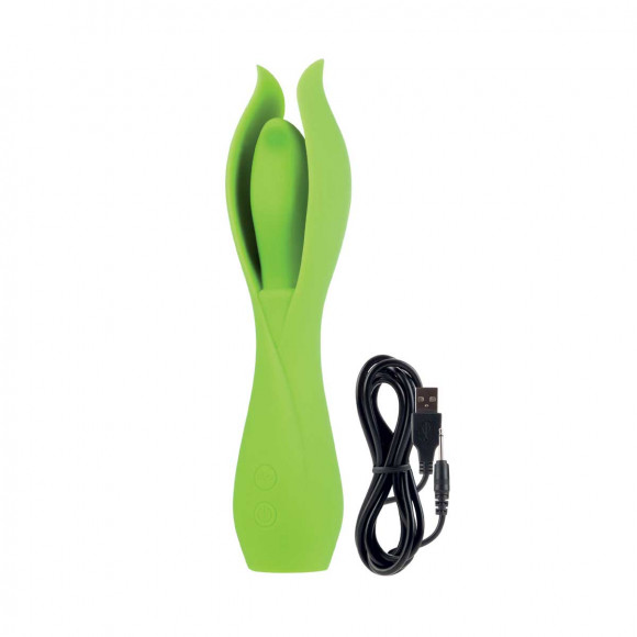 Большой зеленый вибратор с лепестками Lust by JOPEN L6 Большой зеленый вибратор с лепестками Lust by JOPEN L6