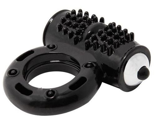 Черное эрекционное кольцо с 10 режимами вибрации Черное эрекционное кольцо с 10 режимами вибрации