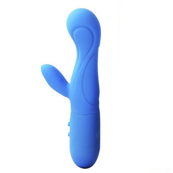 Синий вибратор Aimee - 17 см.