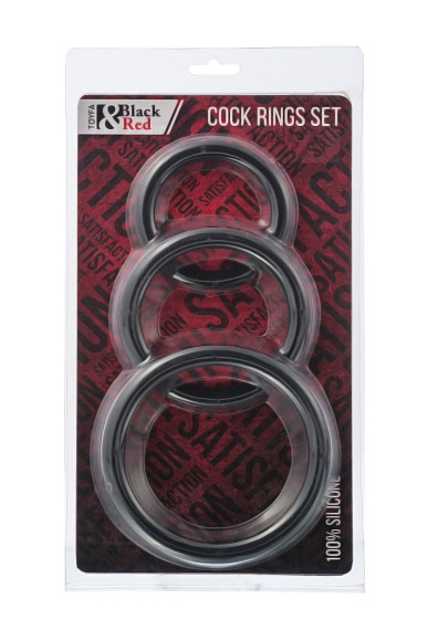Набор из 3 чёрных эрекционных колец Набор из 3 чёрных эрекционных колец