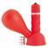 Красный вибратор с грушей на сосок Красный вибратор с грушей на сосок