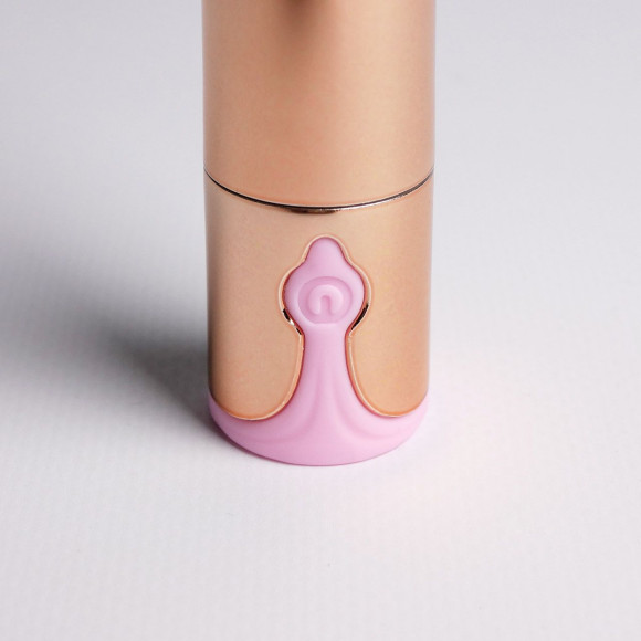 Золотистая перезаряжаемая вибропуля - 9,5 см.