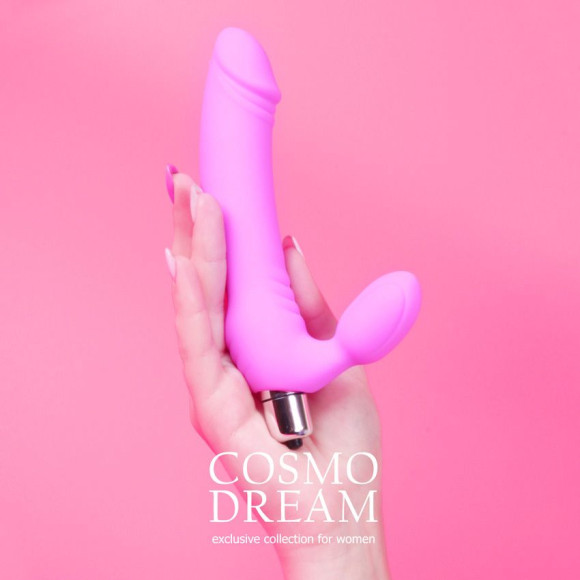 Розовый силиконовый вибромассажер-реалистик - 14,5 см. Розовый силиконовый вибромассажер-реалистик - 14,5 см.