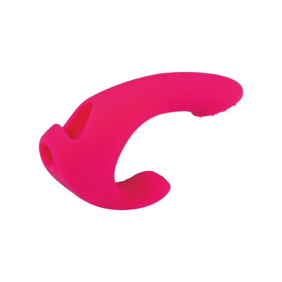 Розовый изогнутый вибратор со стимуляцией клитора - 11,1 см. Розовый изогнутый вибратор со стимуляцией клитора - 11,1 см.
