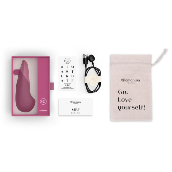 Розовый клиторальный вибратор Womanizer Vibe Розовый клиторальный вибратор Womanizer Vibe