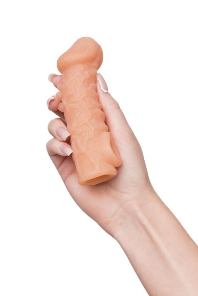 Телесная закрытая насадка с шершавой головкой Cock Sleeve 007 Size S - 13,8 см. Телесная закрытая насадка с шершавой головкой Cock Sleeve 007 Size S - 13,8 см.