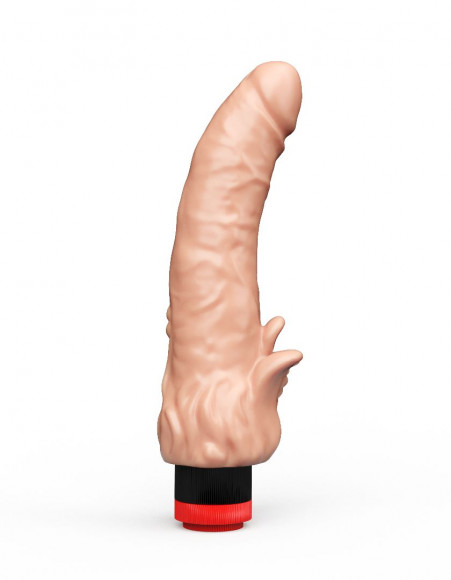 Гелевый вибратор с клиторальными лепестками - 18,5 см. Гелевый вибратор с клиторальными лепестками - 18,5 см.