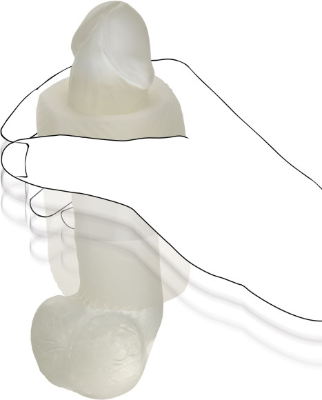 Белый мастурбатор-бампер из жидкого силикона Nasty Luv Белый мастурбатор-бампер из жидкого силикона Nasty Luv