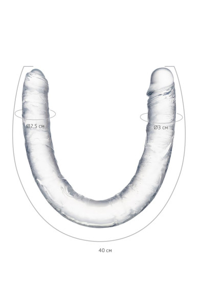 Прозрачный двухсторонний фаллоимитатор Double Dildo - 40 см. Прозрачный двухсторонний фаллоимитатор Double Dildo - 40 см.