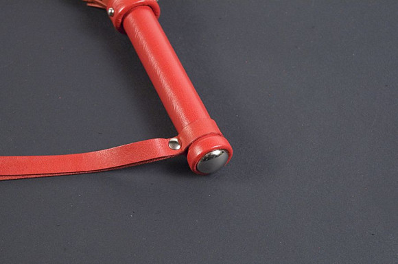 Красная маленькая кожаная плеть - 45 см. Красная маленькая кожаная плеть - 45 см.