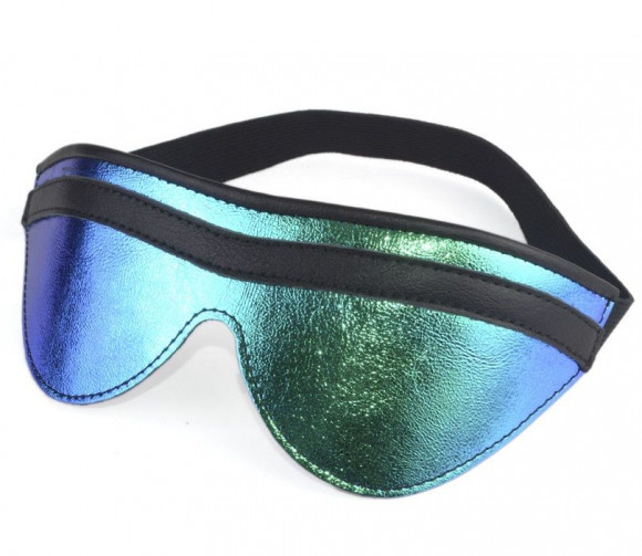 Сине-черная маска на глаза с фиксирующей резинкой Сине-черная маска на глаза с фиксирующей резинкой