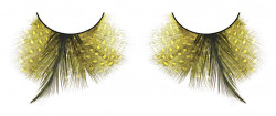 Желто-черные ресницы-перья Желто-черные ресницы-перья