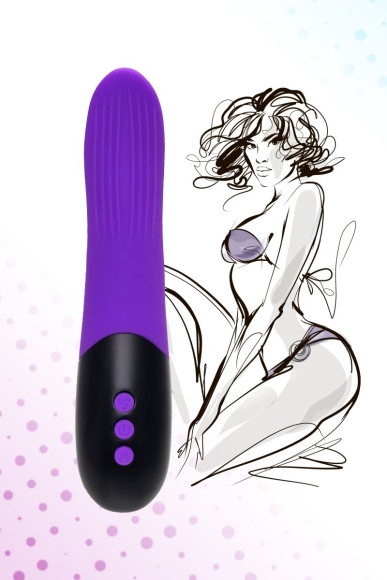 Фиолетовый ротатор «Дрючка-заменитель» с функцией нагрева - 18 см. Фиолетовый ротатор «Дрючка-заменитель» с функцией нагрева - 18 см.