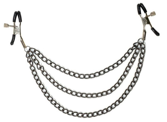 Зажимы на соски Uncensored с тройной цепочкой Зажимы на соски Uncensored с тройной цепочкой