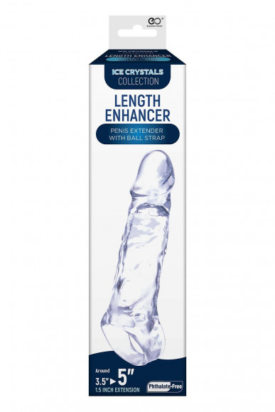 Прозрачная насадка-удлинитель Length Enhancer с подхватом - 16 см. Прозрачная насадка-удлинитель Length Enhancer с подхватом - 16 см.