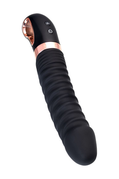 Черный вибратор Waname D-Splash Hurricane с ребрышками - 22,5 см. Черный вибратор Waname D-Splash Hurricane с ребрышками - 22,5 см.