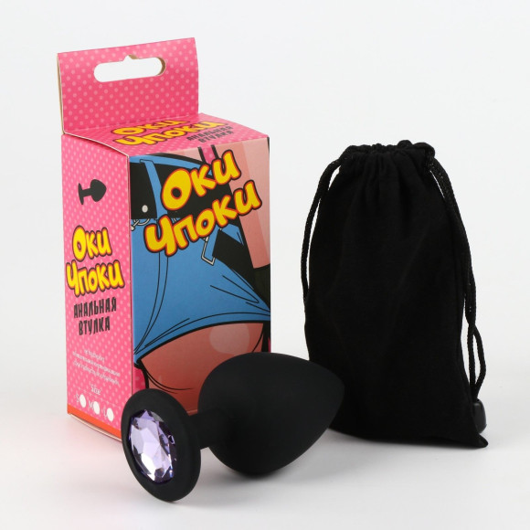 Черная силиконовая пробка Оки-Чпоки - 9,4 см. Черная силиконовая пробка Оки-Чпоки - 9,4 см.
