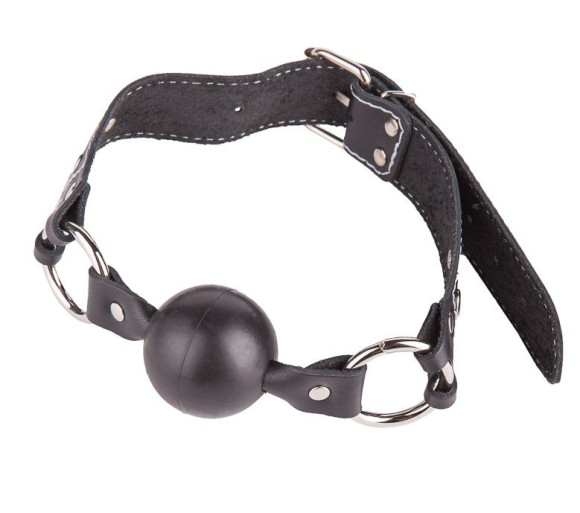 Кляп-шар на ремешках из натуральной кожи Кляп-шар на ремешках из натуральной кожи