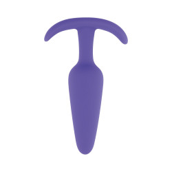 Фиолетовая анальная пробка с ограничителем - 10 см. Фиолетовая анальная пробка с ограничителем - 10 см.