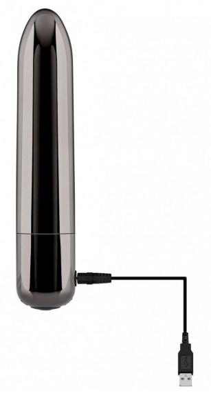 Черная вибропуля Real Simple - 10 см. Черная вибропуля Real Simple - 10 см.