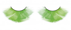 Пушистые зеленые ресницы-перья Пушистые зеленые ресницы-перья